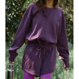 Free People Movement Women's Sz L Best Of Romper Long Sleeve Knit Romper